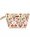 Cream Floral Patterned Women's Double Pocket Picnic, Beach, Makeup, Baby Care Set Bag Shoulder & Hand Bag - 3