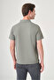 Khaki Polo Collar Short Sleeve Relaxed Fit Flexible Non-Curling Collar Technology T-Shirt 1011260177 - 5