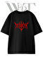 Berserk Logo Design Printed Unisex Black Oversize T-Shirt