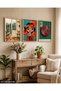 Frida Kahlo Themed 3 Piece Wooden Framed Painting Act