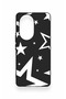 Honor 200 Pro 5g Compatible Black Mega Star Patterned Silicone Case - 2