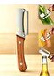 Stainless Steel Vegetable Fruit Peeler and Bottle Soda Opener with Wooden Handle - Multi-Functional Peeler