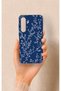 Samsung S25Fe Compatible Thin Leaf Branch Patterned Silicone Case