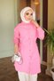 Pink Waist Tie Buttoned Tunic