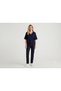 Navy Blue Hooded V-Neck Women's Knitwear Blouse - 3
