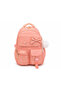 Imported Fabric Orthopedic School Bag with Polka Dot Ribbon and Accessories, Six Compartments and Waist Strap - 5