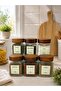 Labelled Acacia Lid 300 ml 6 Jars and 6 Mini Spice Spoons - 12 Piece Spice Set - 2