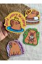 Cute Capybara Themed Wooden Coaster – Decorative Mug Coaster |   Different Design Options - 2