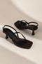 Major Bitter Brown Matte Thin Strap Short Heeled Summer Sandals Women's Shoes