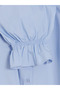 Blue Plus Size Poplin Women's Shirt - 2
