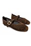 Women's Knitted Mesh Textured Buckle Mary Jane Flats - 2