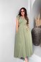 Double Breasted Sleeveless Straw Knitted Rope Detail Dress Blue - 6