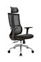 Modern Mesh High Back Office Chair with Adjustable Headrest and Armrests – Ergonomic Design – 3-Position Lock – Steel Chrome Base – Ideal for Office and Home