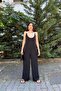 Women's Comfortable, Loose, Lightweight Summer Jumpsuit with Shoulder Accessories - 5