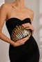 Women's Sea Shell Oyster Model Chain Strap Rose Gold Evening Dress and Special Occasion Porftory Clutch Bag - 2
