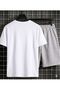 T-Shirt Shorts 2-Piece Combination Thin Summer Sweat-Absorbing Finger Printed Women's / Men's Unisex Model - 2