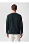 Vizyon New Season Green Crew Neck Embroidered Men's Thick Sweatshirt - 3