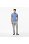 Men's Blue Slim Fit Polo Collar T-Shirt - 3