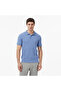 Men's Blue Slim Fit Polo Collar T-Shirt