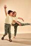 Unisex Children's Cotton Jogger Sweatpants with Elastic Waist and Pockets 9055 Green - 6