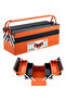 صندوق أدوات معدني Pro7 مقاس 53×20×29.5 سم بثلاث طبقات وخمسة أدراج قابلة للطي ومقابض مزدوجة