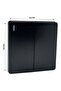 Double Rocker Light Switch, Black, 2 Gang, Wall Mounted, Modern Design with LED Indicator (Black) - 6