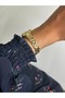 Gelly Model Gold White Metal Cord Women Wrist Watch - 2