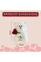 Teddy Bear Holding Red Heart Rose 28cm, Ideal Gift for Valentine Anniversary, Birthday. - 2
