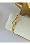 Zircon Stone Evil Eye Thick Bracelet (Steel) - 2