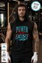 Black Power Printed Standard Fit Hooded Sports Athlete Cotton Fabric Sleeveless Men's Athlete Tshirt