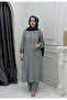 Şule Team Gray |   Women's Stylish Two-Piece Set |   Hijab Set |   Modern Daily Combination |   Elegant Team Model - 2