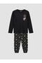 Crew Neck Printed Boys' Pajama Set (W6) - 6