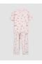Crew Neck Printed Girls' Pajama Set (W6)