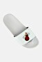 Men Miami Heat Primary Logo Slip On Slides, White - 4