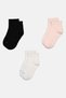 Kids Boy 3 Pieces Brand Logo Ankle Socks, Multicolor - 3