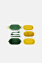 Plastic Stackable Lunch Box With Compartments Set 880 ml, Dark Green - 2