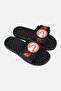 Men Atlanta Hawks Distressed Logo Slip On Slides, Black - 2