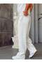 Ottoman Fabric Baggy Pants -White - 5