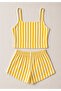 Women's Striped Strap Tank Top and Shorts Set Comfortable Combed Cotton Casual Summer Set - 4
