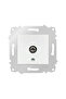 1 Piece Ovivo White Tv Socket with F Connector Frameless Grano - 2