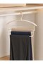 Multi-Layered Pants Hanger Cream Color Space-Saving Organizer for Scarves, Shawls, and Ties for Inside the Closet - 3