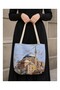 Women's Cami Patterned Woven Shoulder Bag Daily Tote Bag - 4