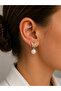 Zircon Stone Butterfly and Pearl Combination Steel Earrings