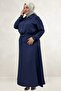 67061 Plus Size Skirt - Shirt Melange Set - Navy Blue - 4
