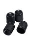 16 Pieces Universal Black Plastic Original Standard Tire Valve Cover Set 4X4 Cover Set.