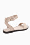 Winona Genuine Leather Beige Ankle Buckle Women's Sandals - 4