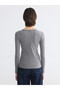 Anthracite Crew Neck Women's Bodysuit - 4
