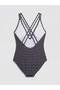 Nevavm Women's Swimsuit with Striped Detachable Pads with Difference - 2
