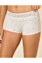 Women Cream Cotton Rib Boxer Briefs (Pack Of 3) - 2