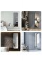 مرآة بتصميم أنيق، مقاس 120×30 سم، مرآة كاملة الطول بإطار معدني أبيض - 5